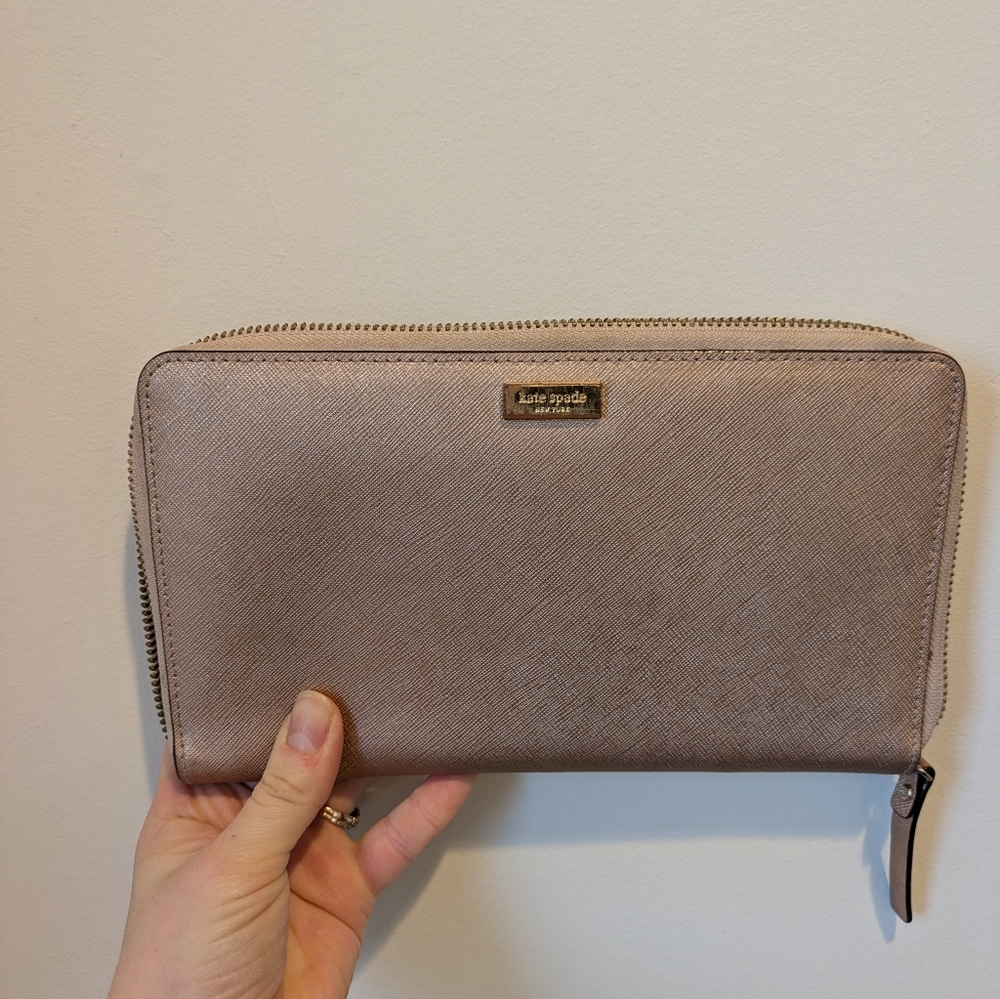 Kate Spade Large Rose Gold Wallet